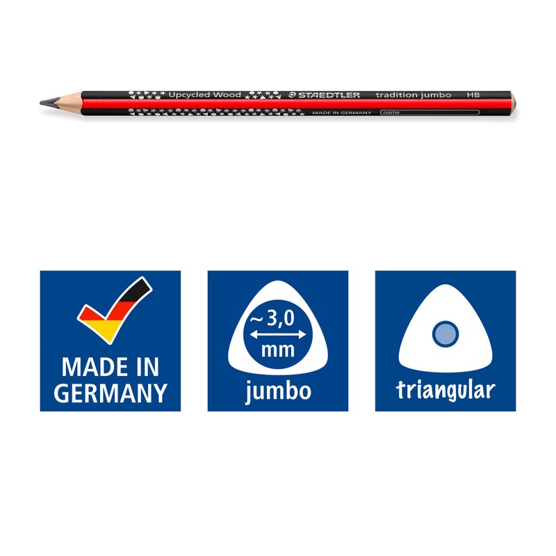 STAEDTLER jumbo 1285 Learning to Write Pencil, Made from Upcycled