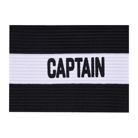 VerteLife Classic Captain's Armband for Football Training, Youth Elastic Sports Arm Band Captain Armbands for Kids (Junior, Black)