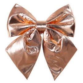 allgala - Lazos decorativos de tela metálica para guirnalda, árbol de Navidad, silla, boda, paquete de 2 unidades, 14 unidades, 30 x 35 cm, oro rosa, XBW92373