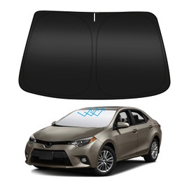 BESTVIEW Car Windshield Sun Shade Compatible with Toyota Corolla L LS LE ECO XLE SE XSE Sedan 2014-2019 - Foldable Reflective Sunshade for UV Protection & Heat Reduction