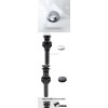 Pop up Basin Drain Black Plastic Plated With Overflow Stopper