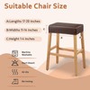 PU Leather Bar Stool Covers Rectangular, 100% Waterproof Stool Covers
