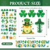 24 Sheets St. Patrick's Day Temporary Tattoos, Shamrock Green Leprechaun