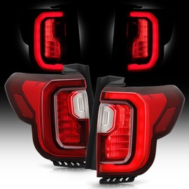 KEEKPO - For 2020-2023 GMC Acadia Denali|SL|SLE|SLT Factory Style w/Chrome Trim LED Tail Lights Brake Lamps Left+Right