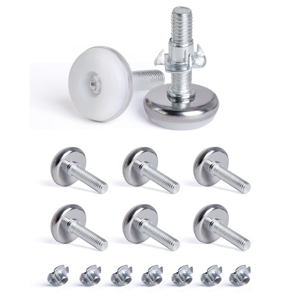 SPDYCESS 8 pcs M8 X 28MM Adjustable Levelling Feet, Screw-in