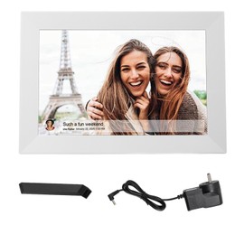 10.1 Inch Digital Picture Frame 1280x800 HD Touchscreen Auto Rotate Slide Show Digital Photo Frame 100‑240V White AU Plug