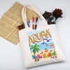 MYSOMY Aruba Beach Tote Bag Aruba Caribbean Island Shoulder Bag