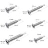 120 PCS Stainless Steel Self Drilling Screws,Self Tapping Screws for