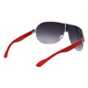 Khan Shuttle - One Piece Shield Sunglasses (Silver Red)