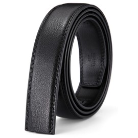 Nelbons Men's Leather Ratchet Belt Strap Only 35mm 1 3/8",Fit 40mm buckle,Leather Belt replacement Belt without Buckle