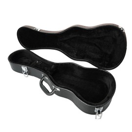 Leather Concert Ukulele Hard Case (24 Inch) (Black)