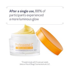 Obagi Professional-C - Esmalte de microdermoabrasión + máscara, mascarilla facial de vitamina C de doble acción que exfolia y promueve una piel de asp