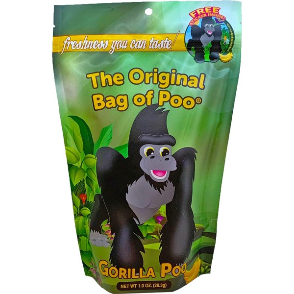 The Original Bag of Poo, Gorilla Poop (Yellow Cotton Candy) for Novelty Poop Gag Gifts