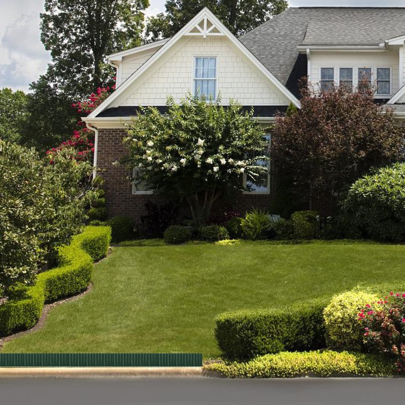 com-four® lawn edging made of plastic - flower bed edging