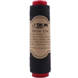 9KM DWLIFE Black Braided Kevlar Cord, 500~1500lb, Heavy Duty Huge Kite String, Model Rocket, Paracord, Fishing Assist Cord, Camping, Hiking, Outdoor Survival Rope