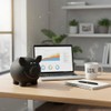 1 x ceramic piggy bank, black, blackboard varnish for labelling,