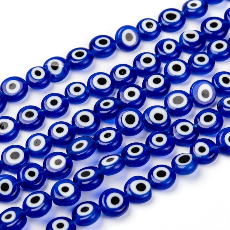 Handicraft Emporium | Handmade Evil Eye Lampwork Flat Beads |