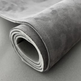 Halero 96“ × 60“ Dark Gray Car Suede Headliner Fabric with Foam Backing Material 1/9" 3mm Automotive Upholstery Liner for DIY Home Car Roof Trim Interior Replacement