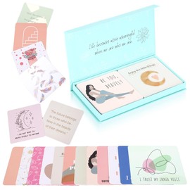 Affirmation Cards - Daily Motivational and Inspirational Cards for Women, Positive Affirmation Cards for Women, 50 Daily Mindfulness/Meditation Cards with Portable Box, Daily Affirmations for Women