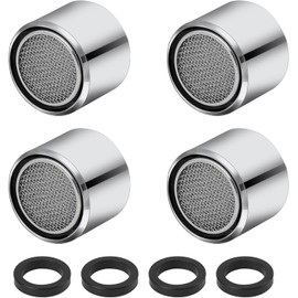 Set of 4 Aerator M22, Water Hansip, M22 Tap Strainer, Strainer Tap Attachment Insert Filter, Chrome-Plated Bubbler for Bathroom, Kitchen