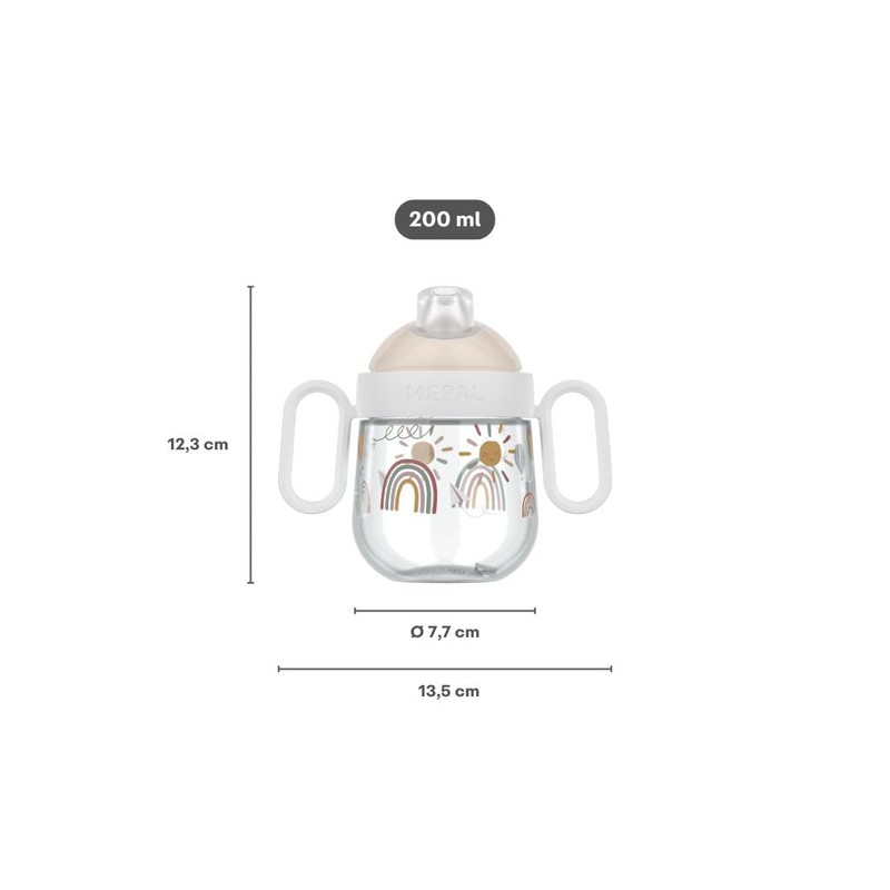 Mepal Non-Spill Sippy Cup Mio Little Dutch, Leakproof, Clear Cap