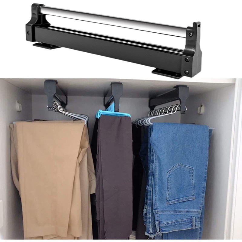 MAFAGE Valet Rod for Closet Pull Out, Adjustable Heavy Duty