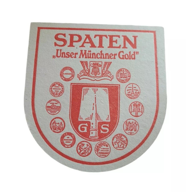 Vintage Beer Bierdeckel Coaster ~ SPATEN Brewery ~ Since 1397