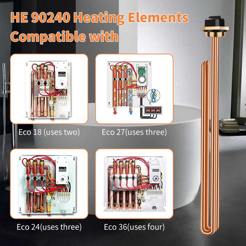 3PCS He 90240 Water Heater Heating Element 240v 9000w Heating