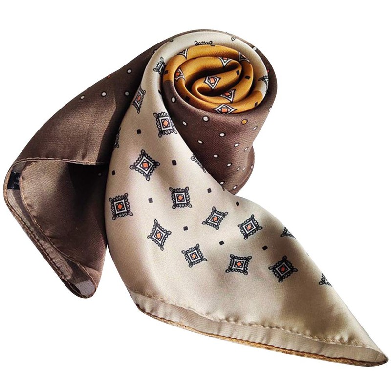 AIKOO Scarf, Women's, Hair Ornament, Silk, Leopard Print, Office, Thin,