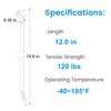 Heavy-Duty Reusable Zip Ties – 12-Inch 300 x 7.6mm, 120