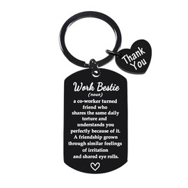 Work Bestie Gifts Funny Coworker Keychain Gifts Leaving Gifts for Colleagues Boss Office Bestie Female Work Friend Coworker Birthday Gifts Goodbye Gifts Appreciation Gifts Retirement Gifts