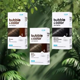 Atomy [애터미] 버블앤 컬러 염색약 (1제 30ml / 2제 50ml) [7G 흑갈색] [Atomy] Bubble & Color Hair Dye (Part 1 30ml / Part 2 50ml) [7G Dark Brown]