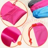 Shinylin 24 Pcs Sunglass Pouch Drawstring Microfiber Pouch Multicolor Soft