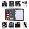 Leather Padfolio Portfolio, Business Conference Organizer Notepad Folder Bag for