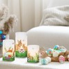 DRomance Easter Bunny Flameless Flickering Candles with 6 Hour Timer,
