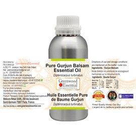 Greenwood Essential Pure Gurjun Balm Essential Oil (Dipterocarpus turbinatus) Natural Therapeutic Quality Steam Distilled 300 ml (10 oz)
