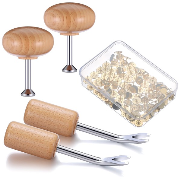 Lothee Tack Kit Wood Handle Tack Remover and Magnetic Push
