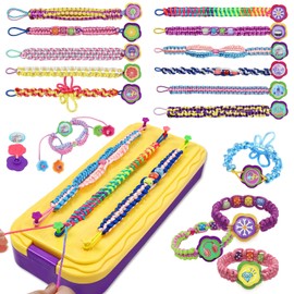 DDAI Arts and Crafts for Kids Age 8-12 Friendship Bracelet Making Kit for Girls - Best Birthday Gifts Ideas for Girl 7 9 10 11 Year Old - Popular Bracelets String Maker Toys Set