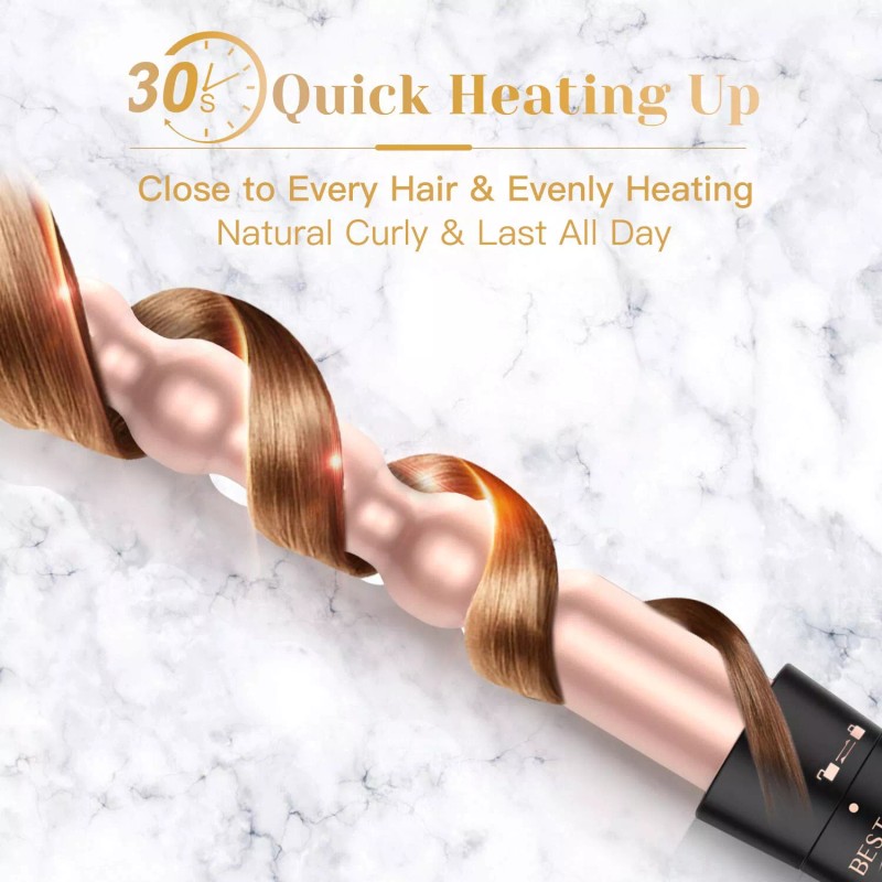 Bestope 6 in 1 Curling Iron Wand Set Curling Wand