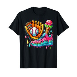Ice Cream Drip Baseball Stuff Baseball Drip For Boys Kids T-Shirt