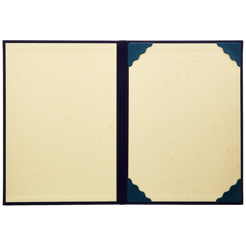 ナカバヤシ 額縁 証書ファイル 賞状ホルダー 二つ折り スエード調布クロス B5判 FSS-B5-B