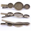 Reidgaller 10pcs Antique Bronze Metal 12mm 20mm Cabochon Hair Clip