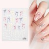 QIUTIMIY 3 Sheets Nail Art Stickers Decals Self-Adhesive 5D Embossed