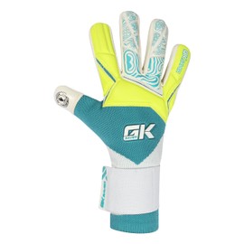 GK Saver Football Goalie Gloves for Kids & Adults 4 to 11 Non-Finger Spine GK Goalkeeper Gloves for Training & Match Play(Teal, Size 10)