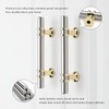 Leulan 5 Pack Kitchen Cabinet Handles Brushed Nickel and Gold