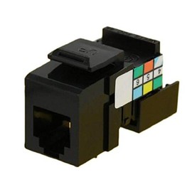 Leviton 41106-RE6 6P6C Voice Grade QuickPort Connector, Black