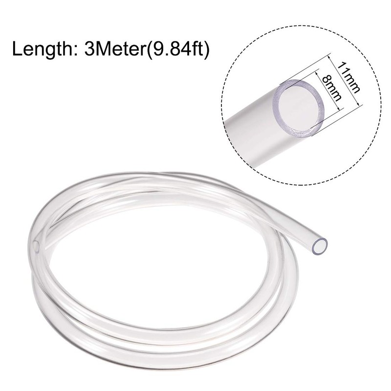 sourcing map Water Hose PVC Hose 8mm Internal Diameter x