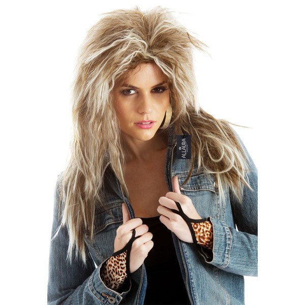 ALLAURA 80's Tina Rock Diva Costume Wig