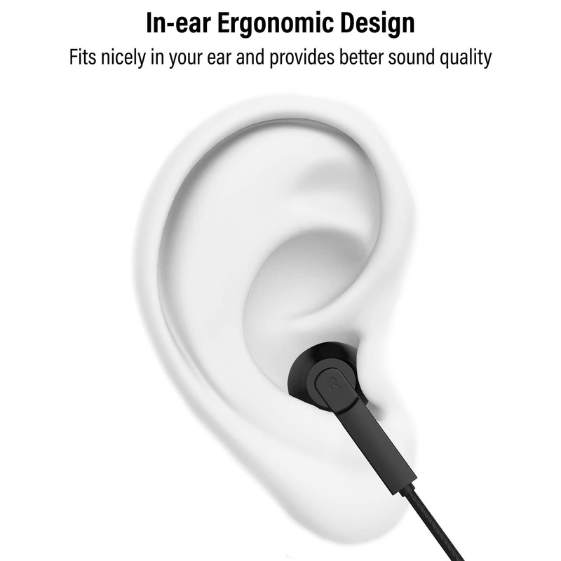 Maeline USB C Headphone, USB Type C Earphones Wired Earbuds
