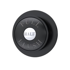 nuie TDPB02 Traditional Bathroom Dual Flush Round Push Button for Use with Concealed Cistern (Cistern Not Included), 70mm, Matt Black